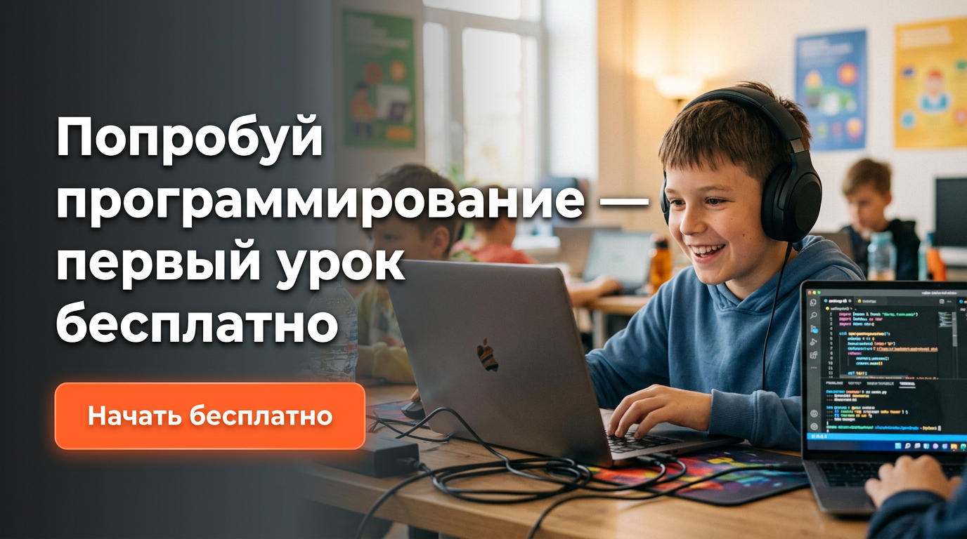 Попробуй программирование — первый урок бесплатно